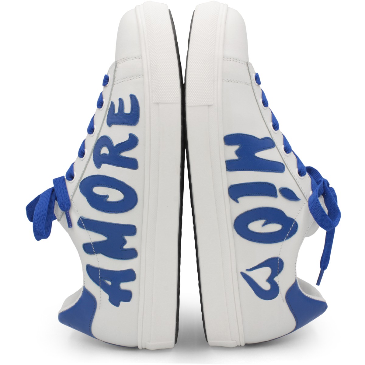 SNEAKERS "AMORE MIO" BIANCO-BLUE
