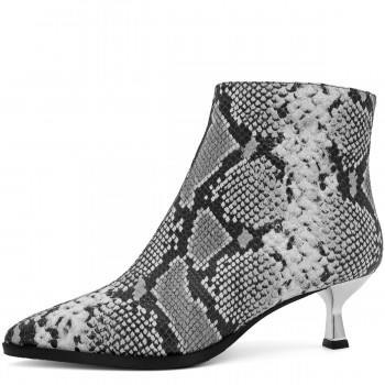 SNAKE STYLISH WOOL FUR LINED ANKLE BOOTS